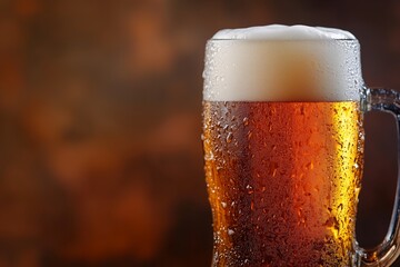 a background image of very cold beer for international beer day greetings