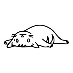 cute kitten character vector illustration