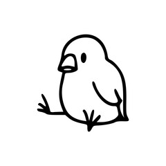 cute bird character vector illustration
