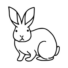 cute bunny character vector illustration
