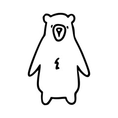 line art sketch of a polar bear