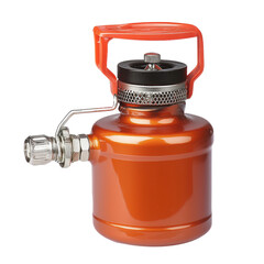 Bright Orange Fuel Container with Handle and Valve for Outdoor Cooking and Camping Activities