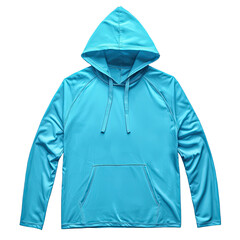 Light Blue Athletic Hoodie with Adjustable Drawstrings and Front Pocket for Sports and Outdoor Activities