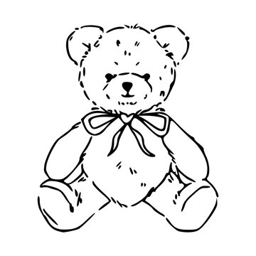 cute teddy bear vector illustration