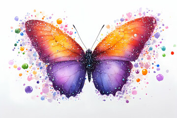 Colorful Butterfly Watercolor Art (1)