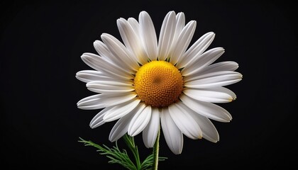 Chamomile on a black background