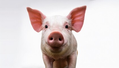 Pig on a white background