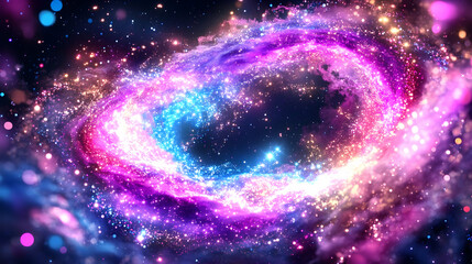 Obraz premium Cosmic Nebula, swirling light, outer space