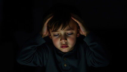 portrait of a sad young man