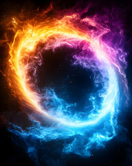 Cosmic ring of fire and ice