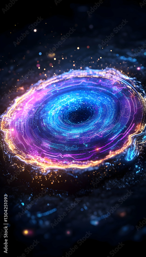 Poster cosmic vortex in deep space