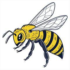 Bee cartoon illustration