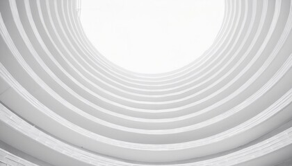Obraz premium abstract white architectural vortex with curved layered lines, modern minimal design, futuristic symmetry, dynamic perspective
