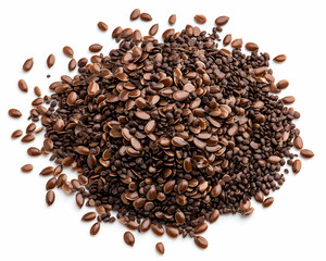 Flax Seeds, Brown, Top View