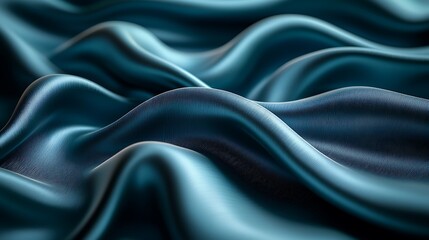 Obraz premium Teal silk drapes flowing