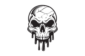 Dripping Skull Design VECTOR
