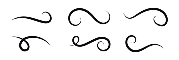 Tail Swoosh Baseball flat Sign, Typography font curve tail, font swoosh tail ornamental vector, text ornaments football or athletics tail, ornamental swash underline Swirl black colour in eps 10.