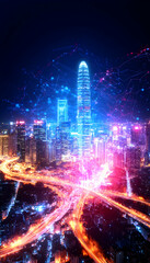 Night City Skyline, Digital Network