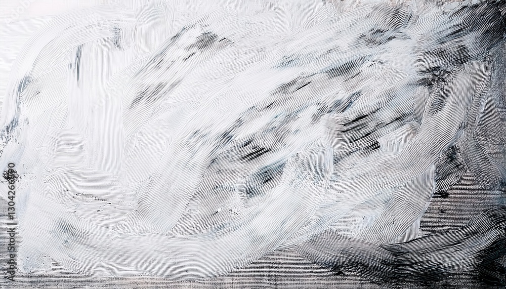 Poster textured abstract black and white brushstroke composition with dynamic contrast for modern background and artistic design

