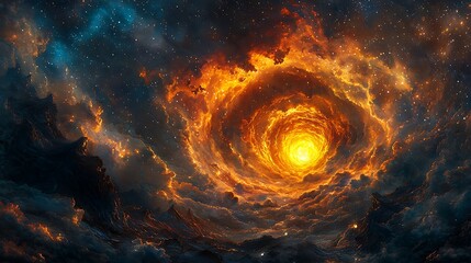 Fototapeta premium Fiery Cosmic Vortex