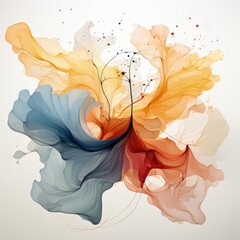 Organic Motion Captured in Light Abstract Line Artwork