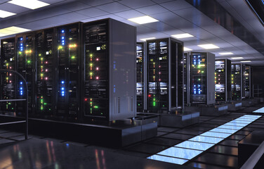 Concept of computing and digital storage center