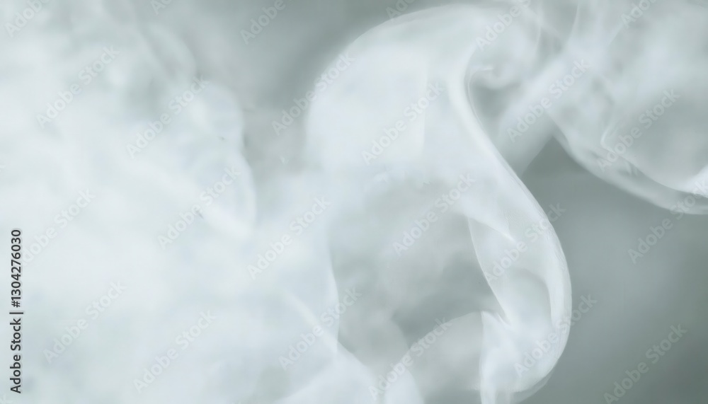 Poster ethereal swirling white mist on a dark background, abstract fog texture with soft flowing shapes, id