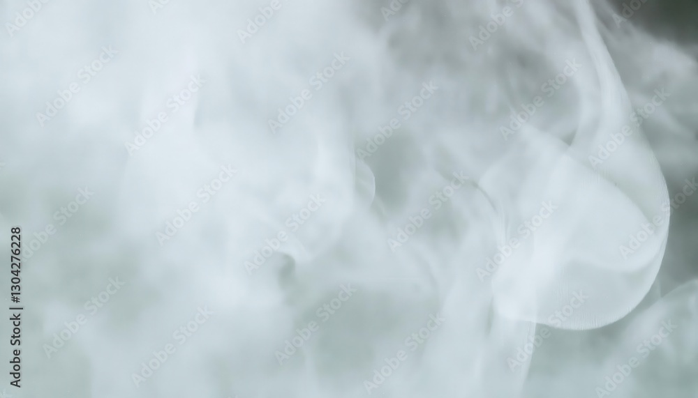 Aufkleber ethereal swirling white mist on a dark background, abstract fog texture with soft flowing shapes, ideal for overlays and atmospheric design

