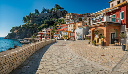 Fototapeta premium Beautiful Panoramic View Of Parga Harbour ,Greece.