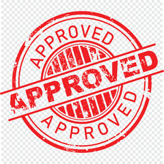 Approved rubber stamp vector