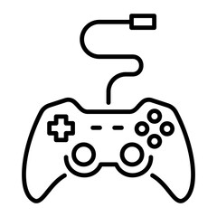 A linear style icon of a gamepad 
