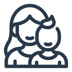 Obraz premium Loving Mother with Child Illustration