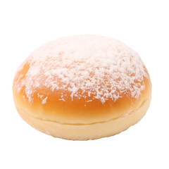 powdered sufar filled donut transparent background