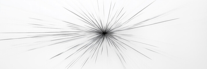 Abstract black and white radial burst background with sharp lines