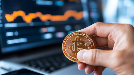 Cryptocurrency investment strategies digital finance analysis financial market online environment close-up view blockchain insights