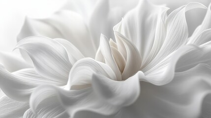 Obraz premium A delicate white chrysanthemum, its petals unfurling like soft, white clouds, radiated an ethereal aura of elegance and tranquility.