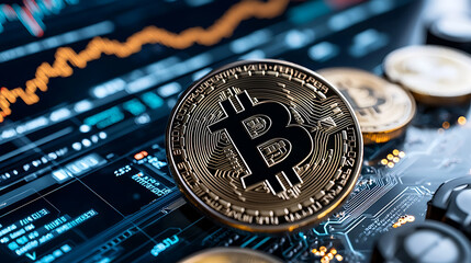 Cryptocurrency market analysis bitcoin chart with rising trendline digital finance financial insights online environment macro viewpoint