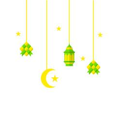 Ketupat Decoration Illustration