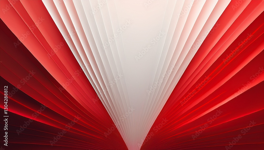Poster white gradient in the middle and red on the top and bottom sides. generated image
