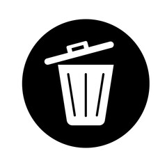 trash can icon vector flat vector illustration simple design.