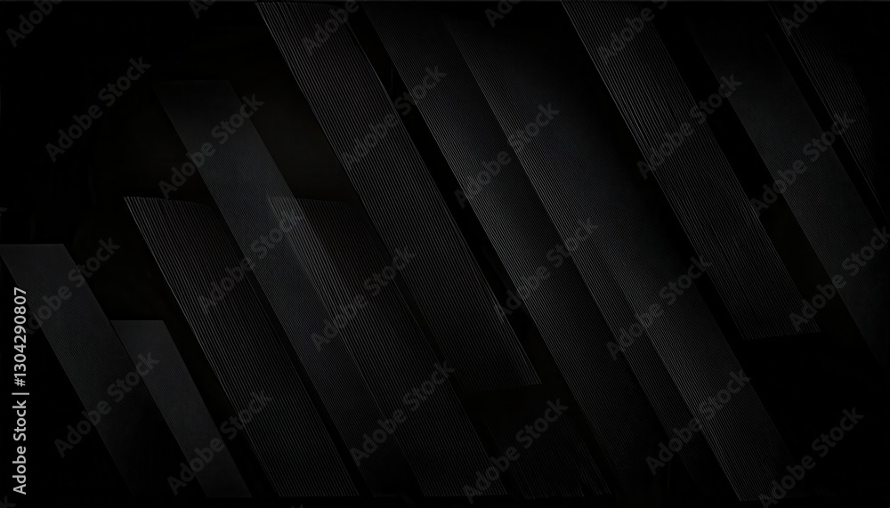 Aufkleber dark abstract geometric pattern with diagonal textured black bars, minimalist modern background for technology and design

