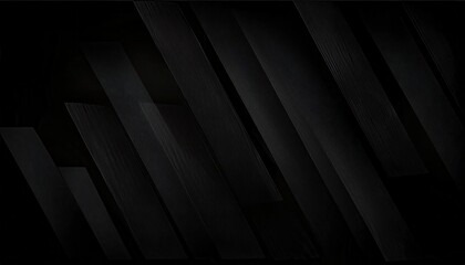 Obraz premium dark abstract geometric pattern with diagonal textured black bars, minimalist modern background for technology and design