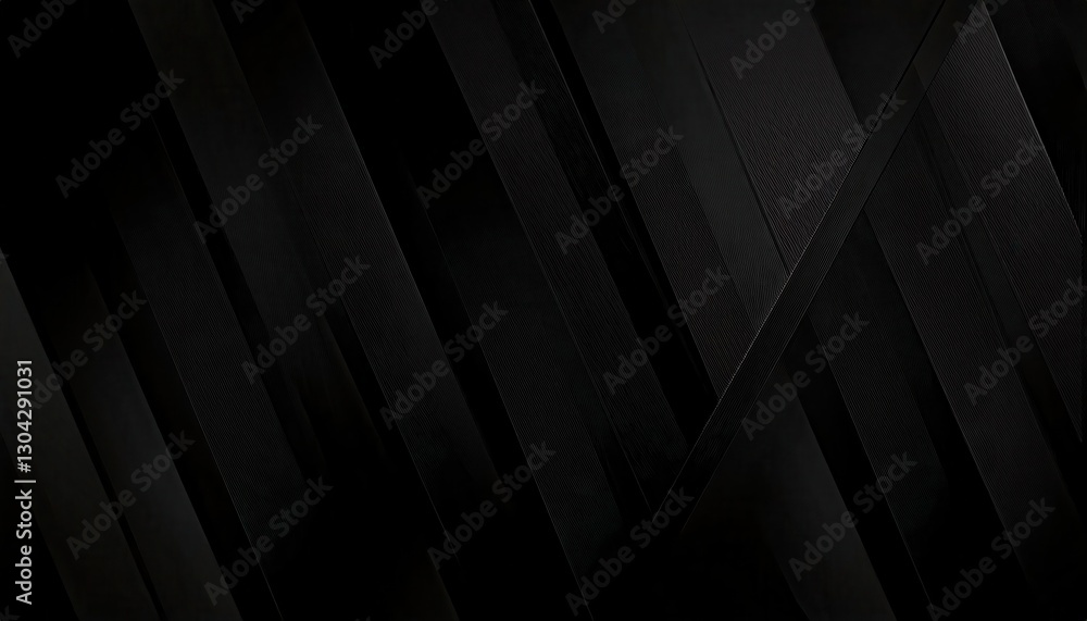 Poster dark abstract geometric pattern with diagonal textured black bars, minimalist modern background for 