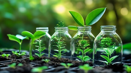 Green Plant Growth Science Experiment - Sustainable living