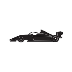 Obraz premium Racing car and formula race template and silhouette design vector illustration 