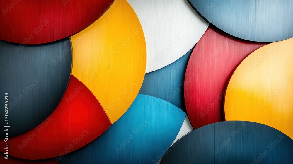 Aufkleber this artwork features an array of geometric circular patterns, rendered in vibrant colors, represent