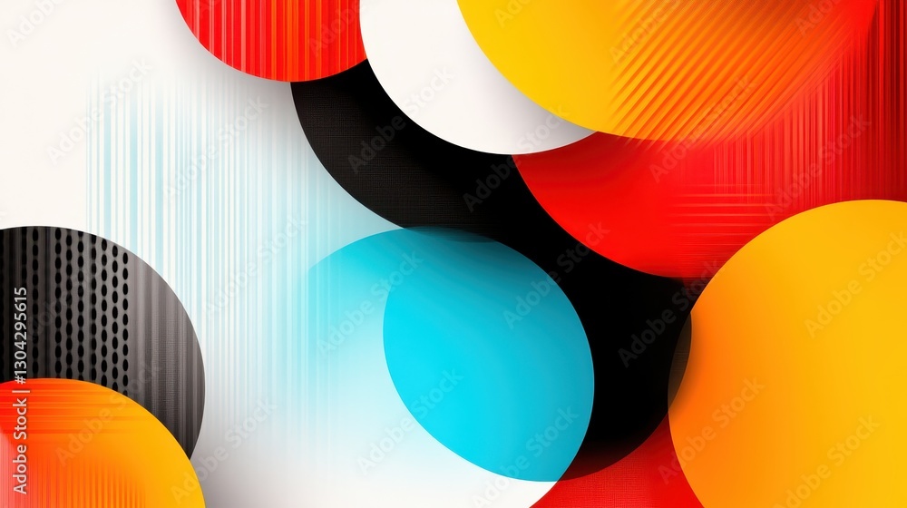 Aufkleber a captivating abstract artwork featuring geometric patterns and bright colors that create an intrigu