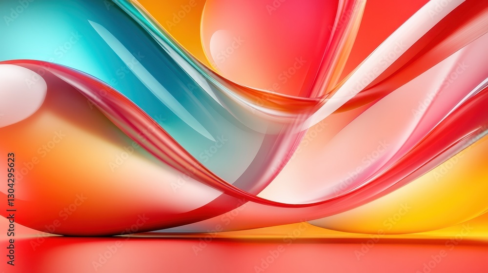 Poster this image showcases a stunning interplay of vibrant colors and fluid shapes, capturing the essence 