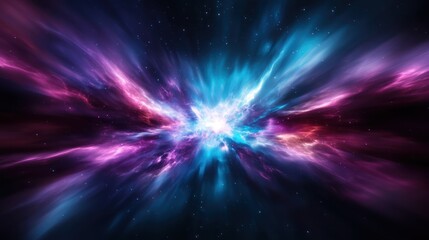 Fototapeta premium This captivating image displays a burst of cosmic lights set against the backdrop of space, evoking a sense of awe and the boundless possibilities of the universe.