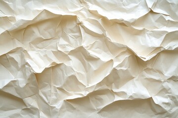 Obraz premium Crumpled Plain Paper Texture in Natural Light for Creative Design Projects and Backgrounds